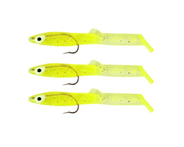 Captain 3525 Eel Fish 7.5cm Silikon Zargana Suni Yem 3'lü Paket E01 Yellow