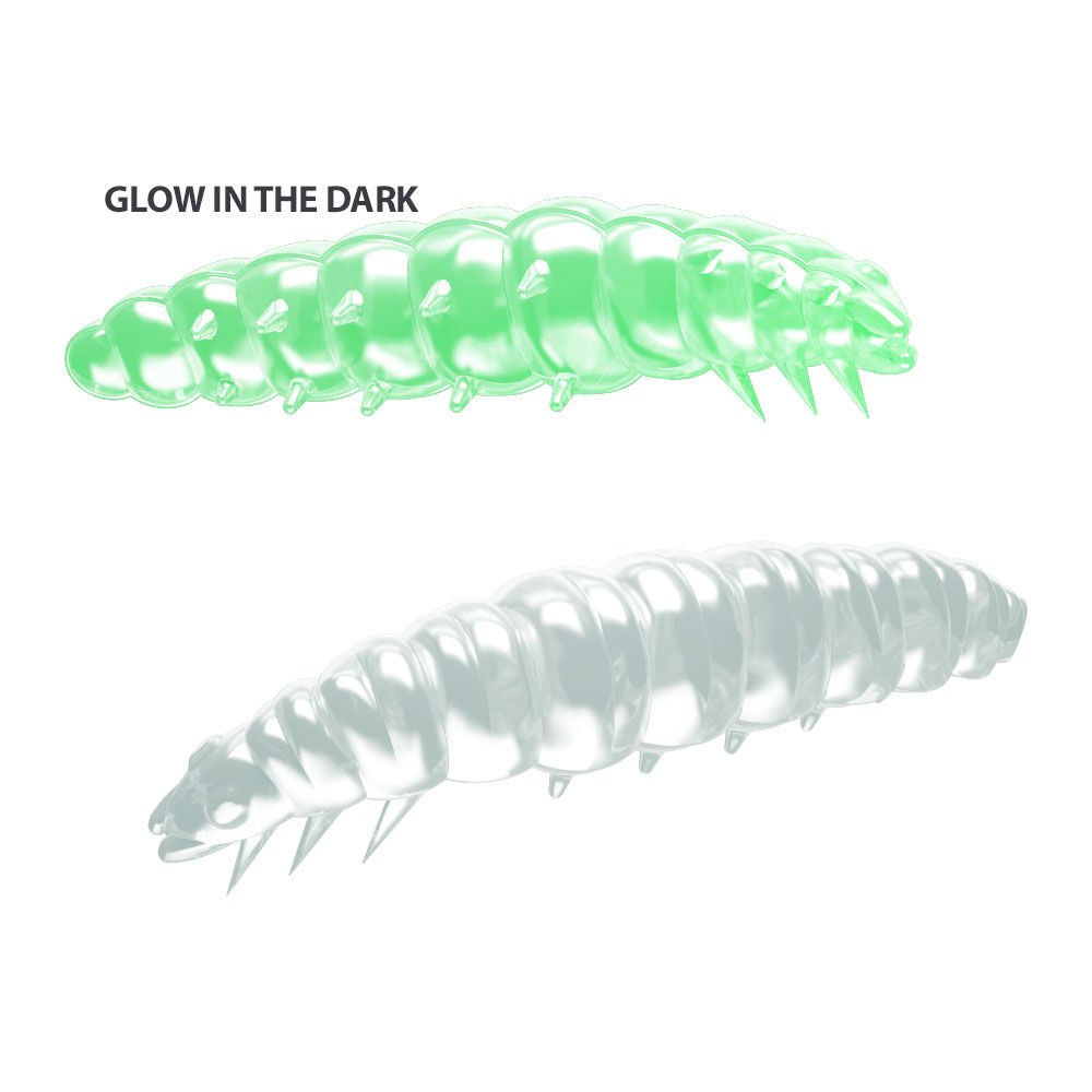 Libra Lures Larva Cheese Suni Yem 000 - GLOW UV GREEN - 45MM