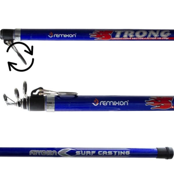Remixon Strong 420 cm 100-250g Atarlı Mavi Surf Kamış