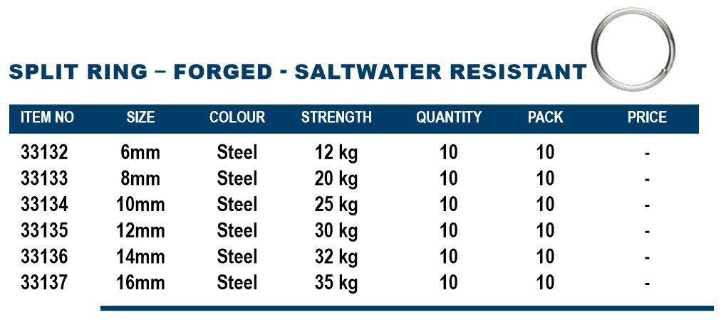 Okuma Splitring Forged 10 Adet 8 mm