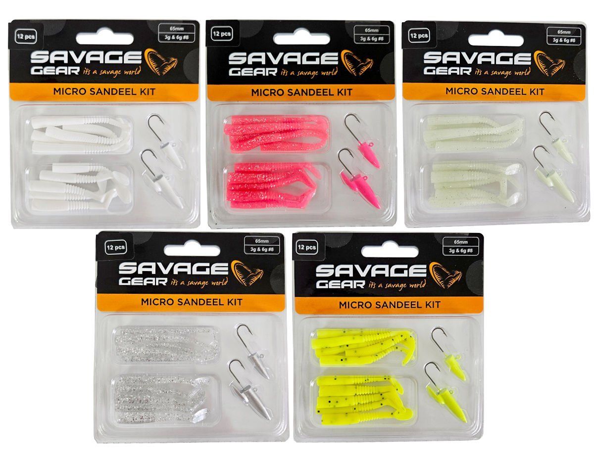 Savage gear Lrf Micro Sandeel Kit 12 Adet(1+1.5+5) Sahte Balık Yellow