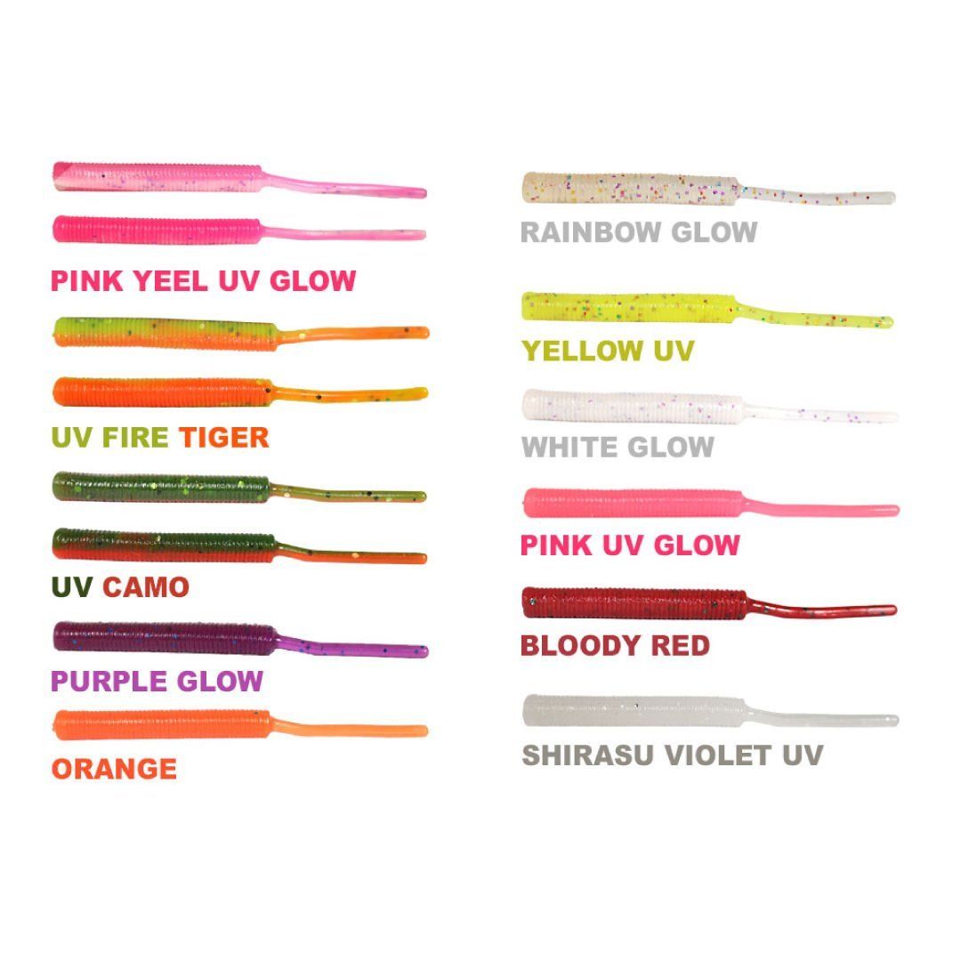 Ryuji Tiny Worm 5 cm LRF Silikonu 18 Adet Renk:Yellow