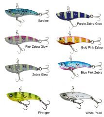 Savage gear 3D VIB Blade 5,5 cm 14,5gr Sahte Balık Glow Zebra