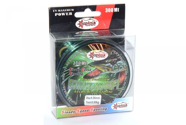 Captain Evolution Soft 300mt Monofilament Misina Yeşil 0.40 mm