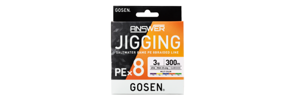 Gosen Jigging Answer PE 8 Örgü Jig ve Tai Rubber İpi 300mt Multi 6.0 PE