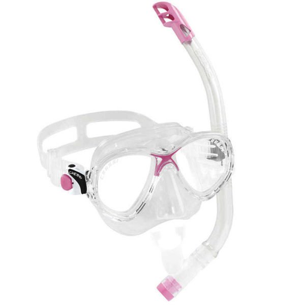 Cressi Junior Marea Maske Top Şnorkel Seti CLEAR-PINK
