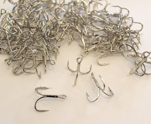 Captain 338 Üçlü İğne Sahte Balık İçin 100'lü Kutu Nikel 5