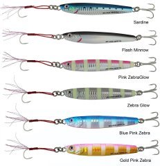 Savage gear 3D Slim Minnow 80 gr 10,5 cm Jig Sahte Balık Glow Zebra