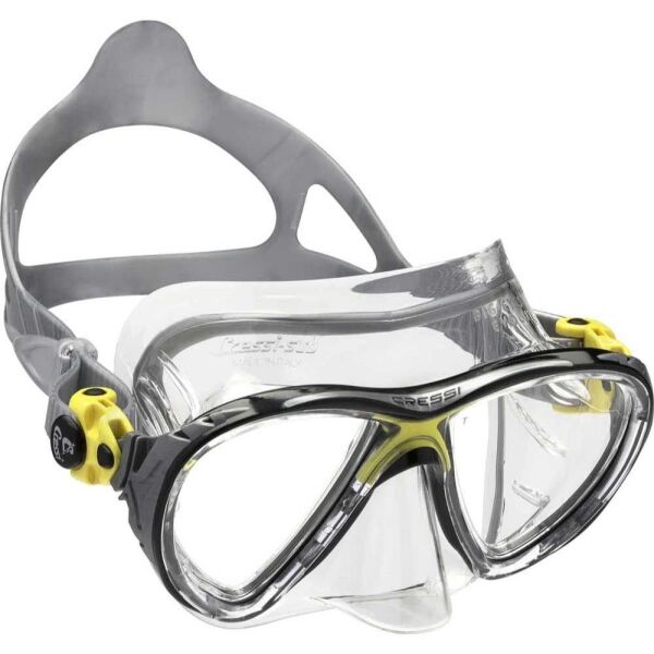 Cressi Big Eyes Evolution Crystal Clear-Yellow Yetişkin Dalış Maskesi