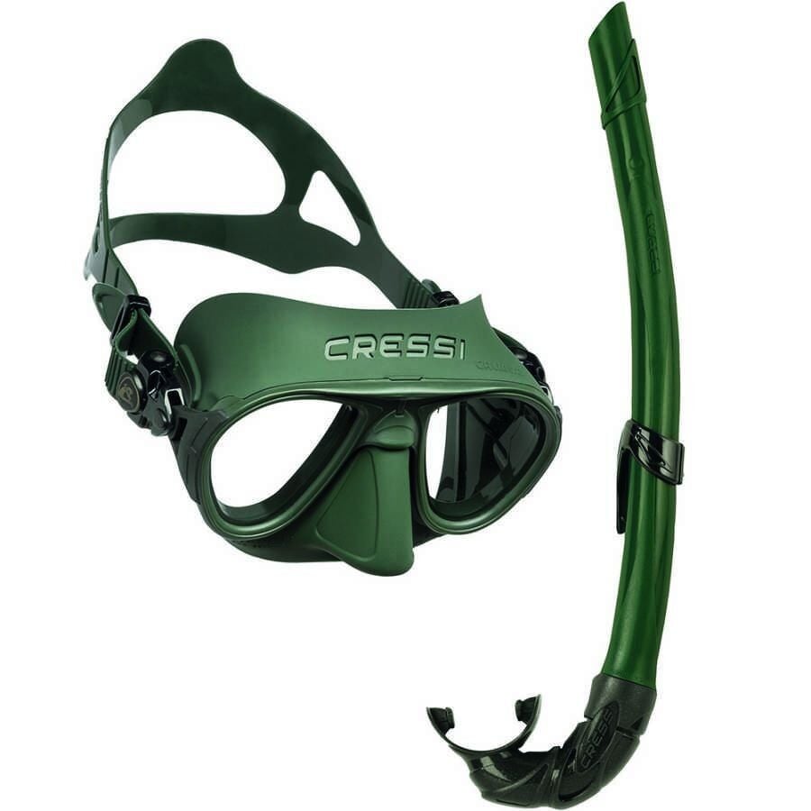 Cressi Calibro Maske Corsica Şnorkel Seti Verde Green