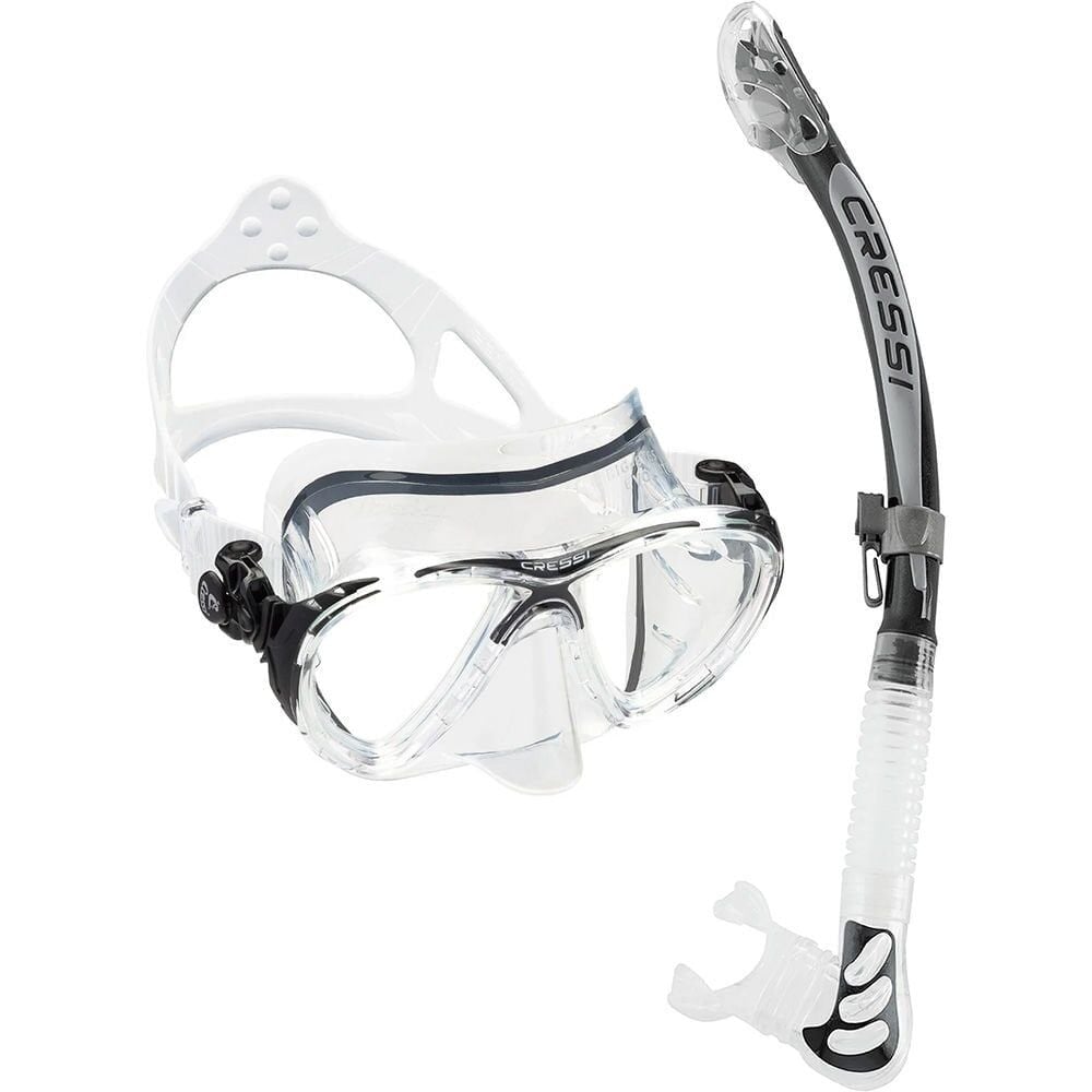Cressi Big Eyes Evolution+Alpha Ultra Dry Maske Şnorkel Seti Clear-Black