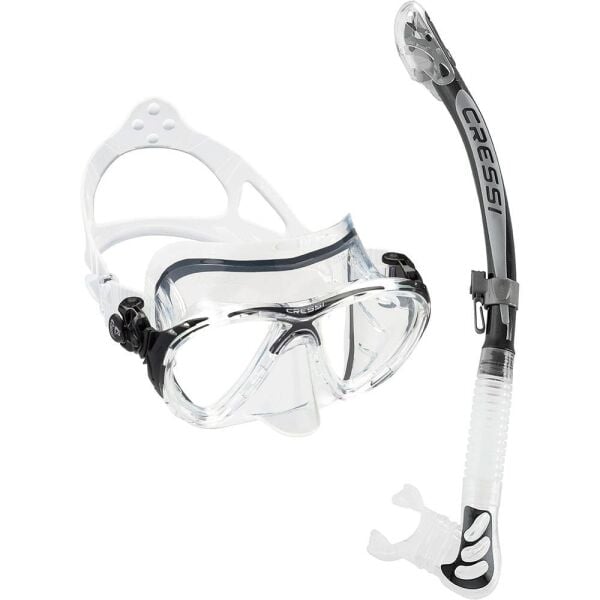Cressi Big Eyes Evolution+Alpha Ultra Dry Maske Şnorkel Seti Clear-Black