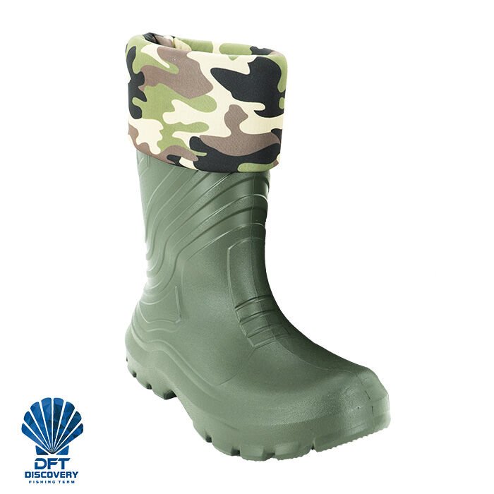 DFT Yeşil EVA Termal Çoraplı Konçlu Çizme No: 42