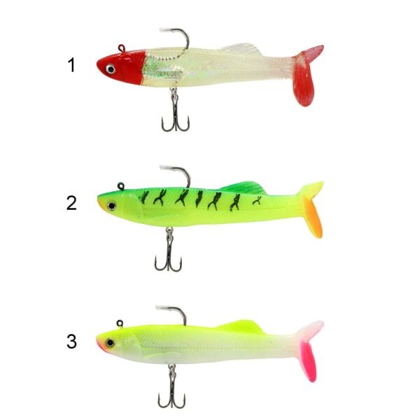 Captain 3575 Perfecto Soft 10cm Turna Silikonu 3lü Paket Suni Balık