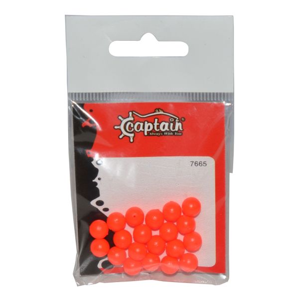 Captain 7665 Renkli Boncuk Yuvarlak 75mm Plastik Boncuk 20'li Paket Kırmızı