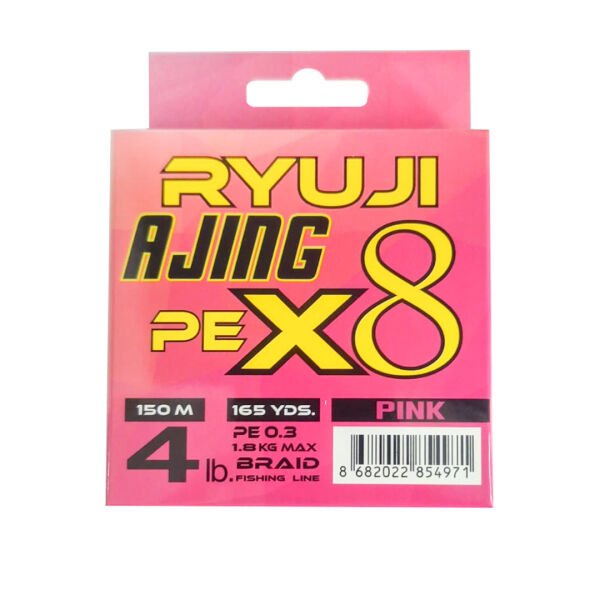 Ryuji Ajing X8 PE 0.3 150m Pempe 8 Örgü İp Misina 1.8kg Çeker