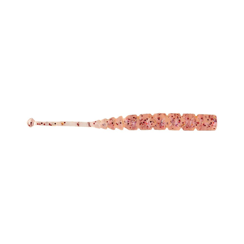 Mustad Aji Worm Ball Tail Silikon Kurt 010 - UV CL.RED GLITTER - 5CM - 12Lİ