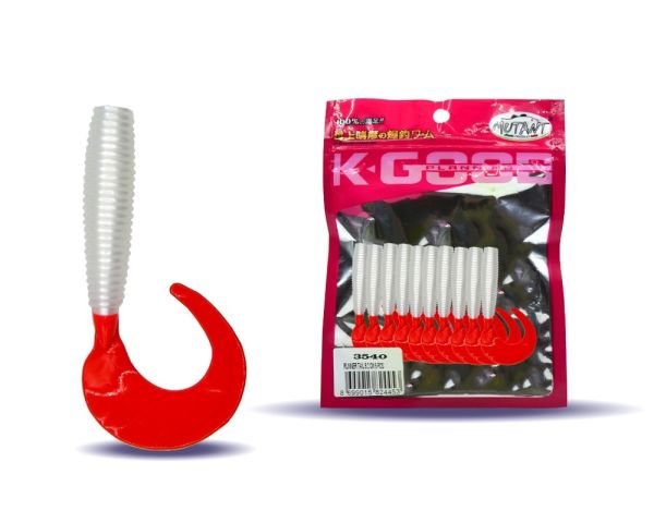 Mutant 3540 Micro Snap 6cm Levrek Silikonu 10'lu Paket Suni Yem BeyazKırmz