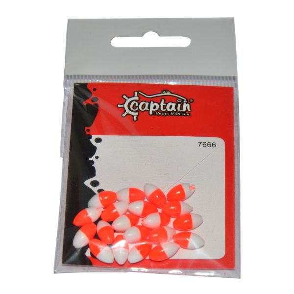 Captain 7666 Renkli Boncuk Oval 110mm Plastik Boncuk 20'li Paket KırmızıByz