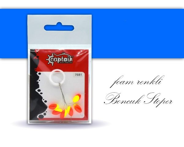 Captain 7681 Renkli Boncuk Oval Köpük Boncuk 6'lı Paket 6.3x13 mm