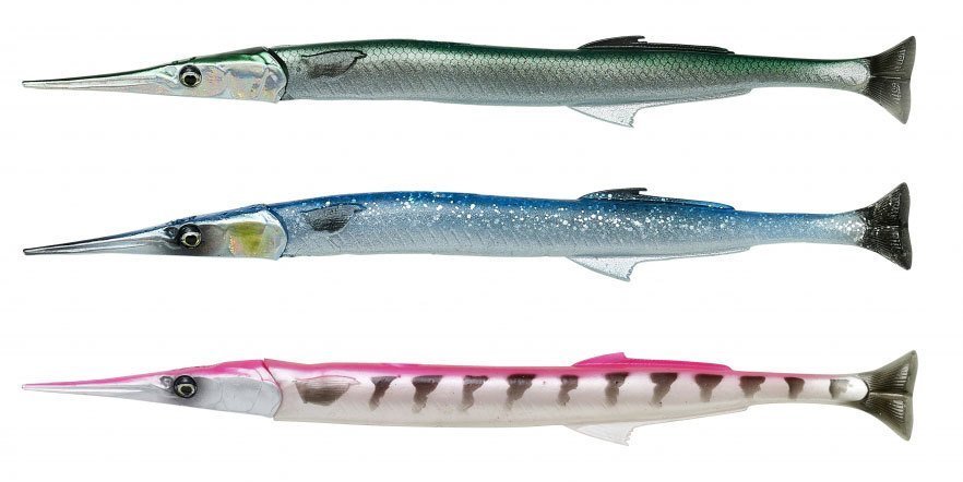 Savage gear Lıne Thru Needlefish Pulsetail 2+1  30cm 85gr Sahte Balık Pink Barracuda