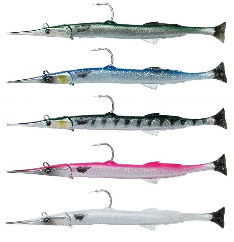 Savage gear Needlefish Pulsetail 2+1 30 cm 105g Sahte Balık Green Silver