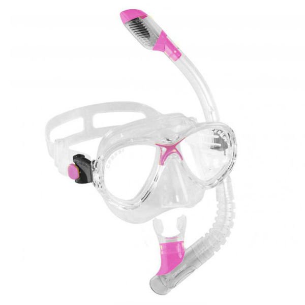Cressi Junior Marea Maske Minidry Şnorkel Seti CLEAR-PINK