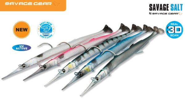 Savage gear Needlefish Pulsetail 2+1 30 cm 105g Sahte Balık Pearl White Silver