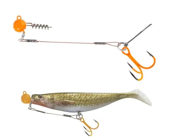 Balzer 16133 Silikon Yemler İçin Çelik Telli Spiral Kafa Rig UV Active 5.5cm 5 gr