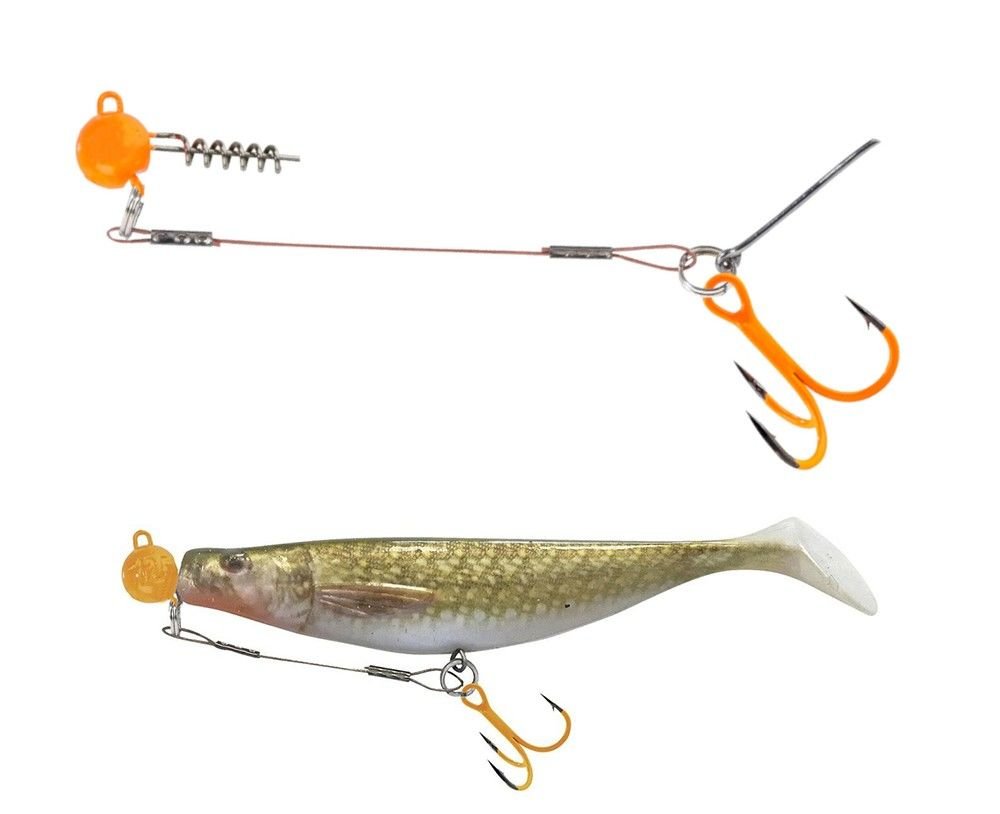 Balzer 16133 Silikon Yemler İçin Çelik Telli Spiral Kafa Rig UV Active 5.5cm 15 gr