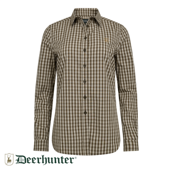 DEERHUNTER Lady Bridget Kahverengi KareliGömlek 38