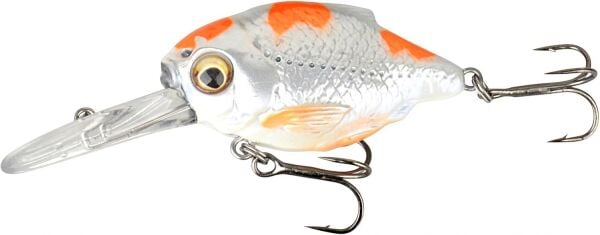 Savage Gear 3D Crucian Crank SR Pearl White Silver 4.6 cm 7gr Sığ Dalan Maket Balık 0.8-1.0m Yüzme Derinliği