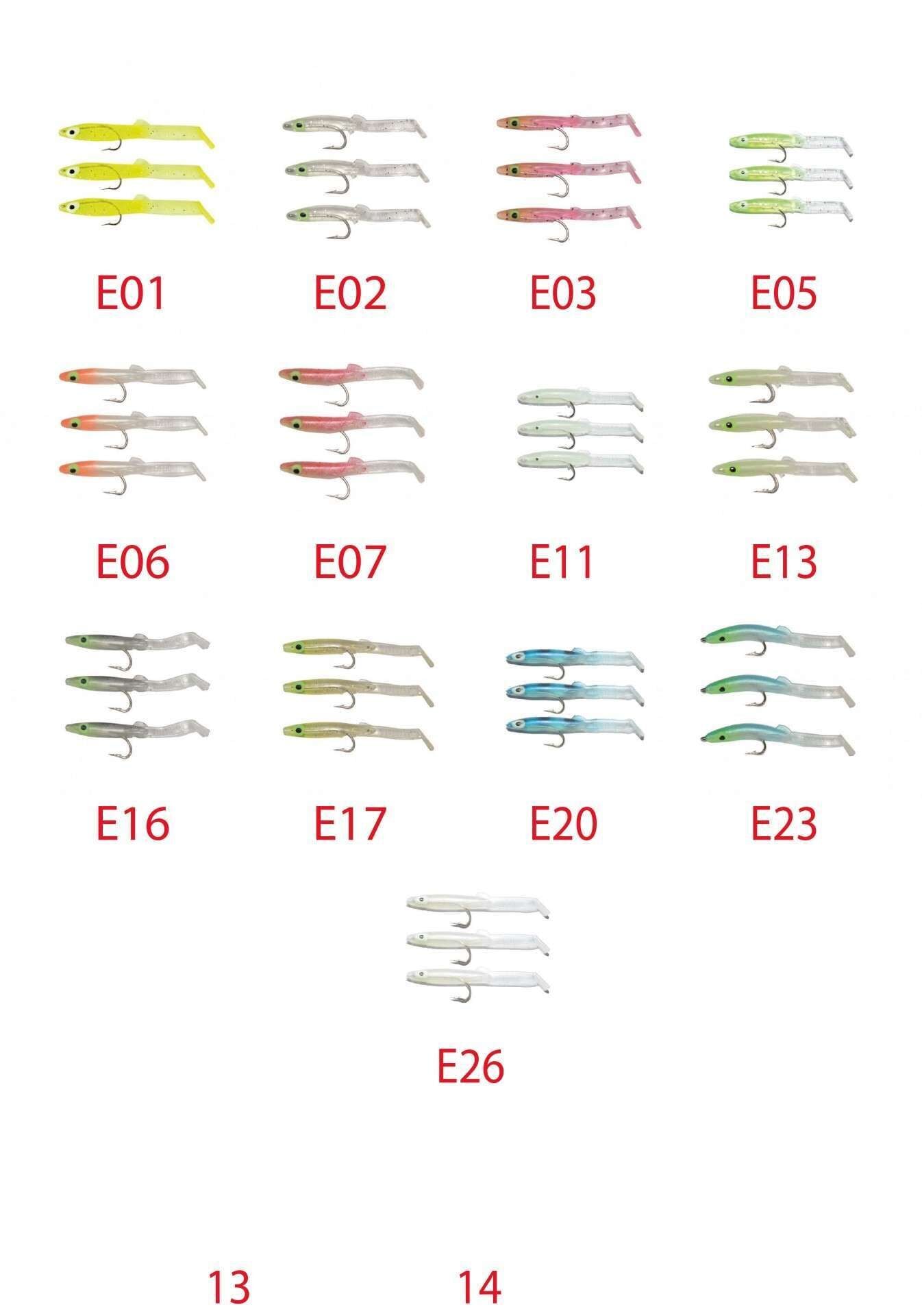Captain 3525 Eel Fish 75cm Silikon Zargana Suni Yem 3lü Paket