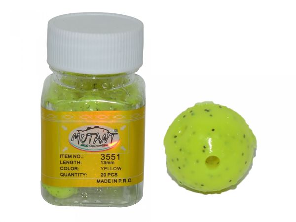 Mutant 3551 Walker Aromalı Silikon Boili 20'li Kutu Suni Balık Yemi Sarı