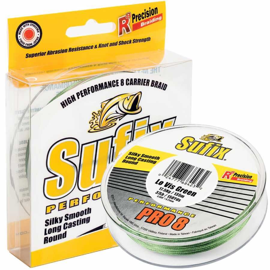 Sufix Performance Pro8 İp Misina LO VIS GREEN - 0.18MM - 135MT - 13.5KG