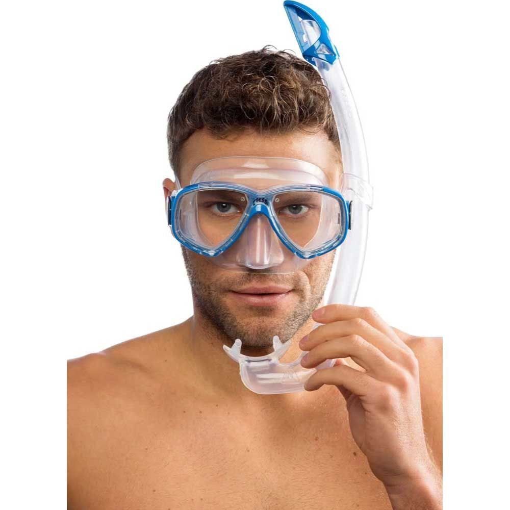 Cressi Perla-Mexico Maske Şnorkel Seti Clear-Blue
