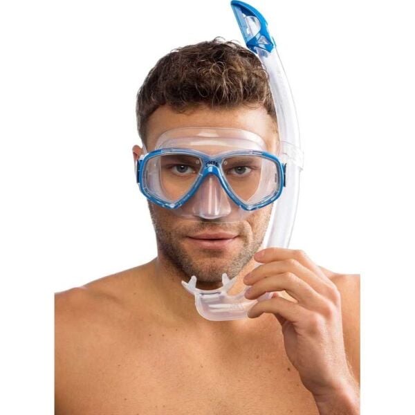Cressi Perla-Mexico Maske Şnorkel Seti Clear-Blue