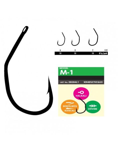 Hayabusa M1 Sazan İğnesi Dövme Teflon Black 10'lu Paket 6